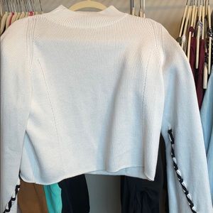 Topshop crop sweater with bell sleeve